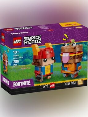 LEGO 40910 Fortnite BrickHeadz Beef Boss & Skye Figures New